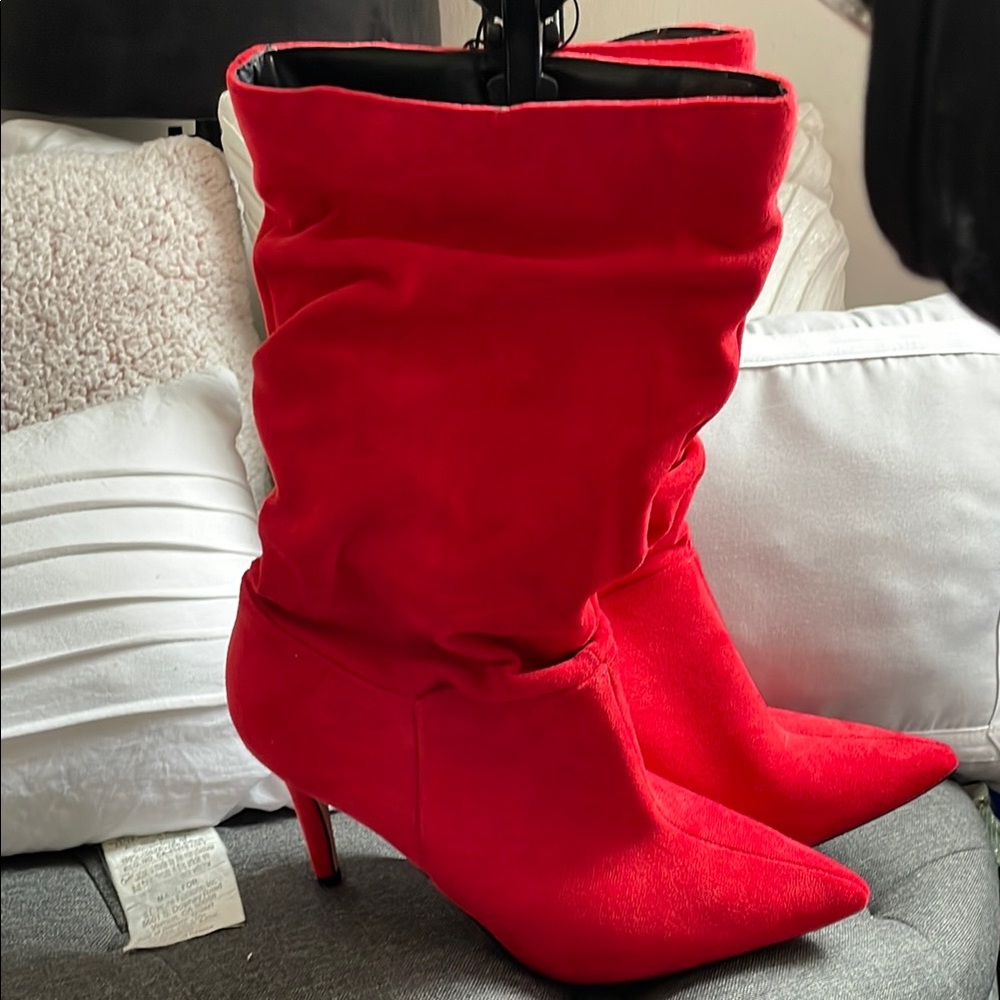 Red Women's Slouchy Boots